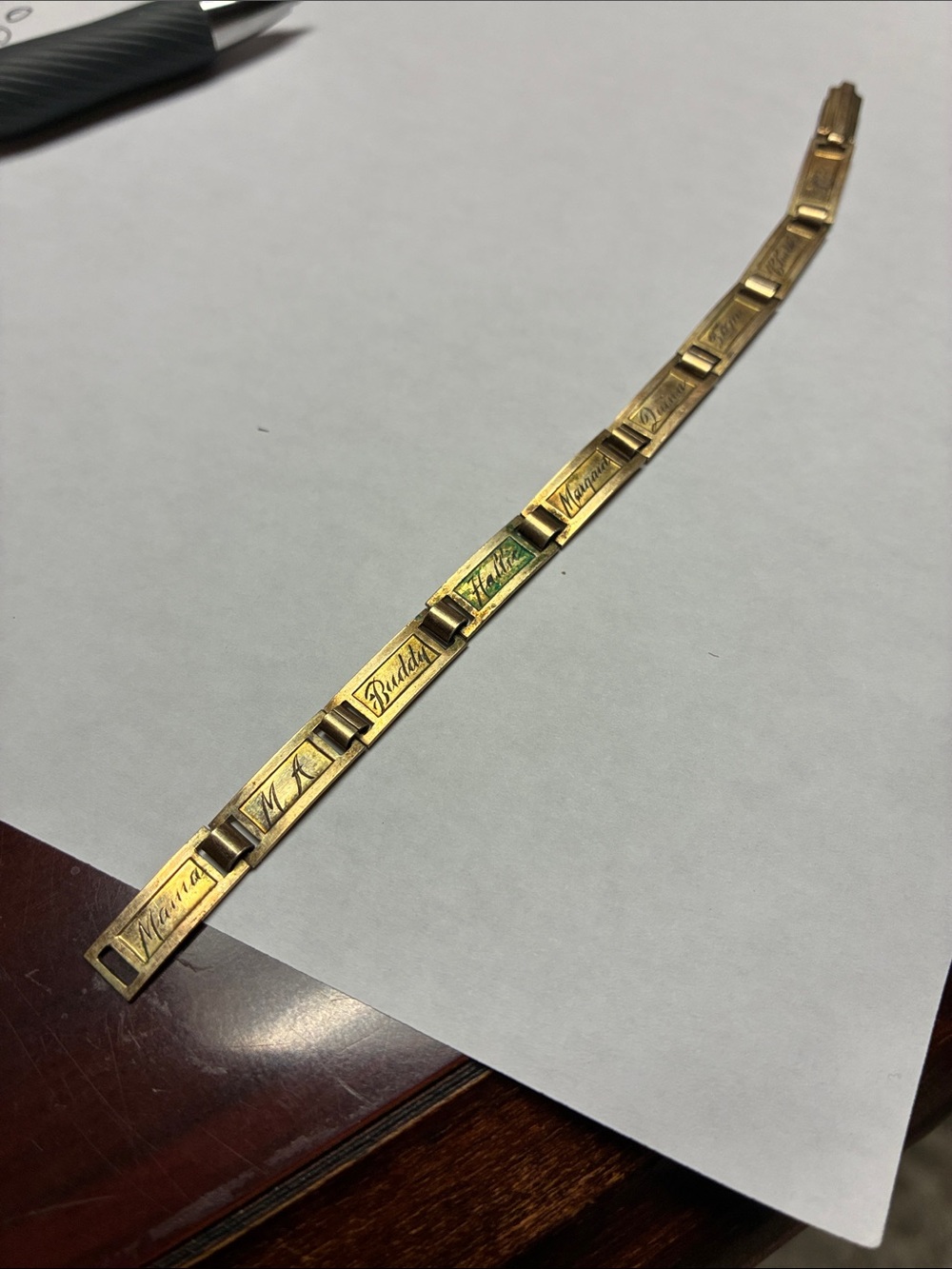 Bob-o-Link , Gold-Tone Linked Name Plate Bracelet - Women